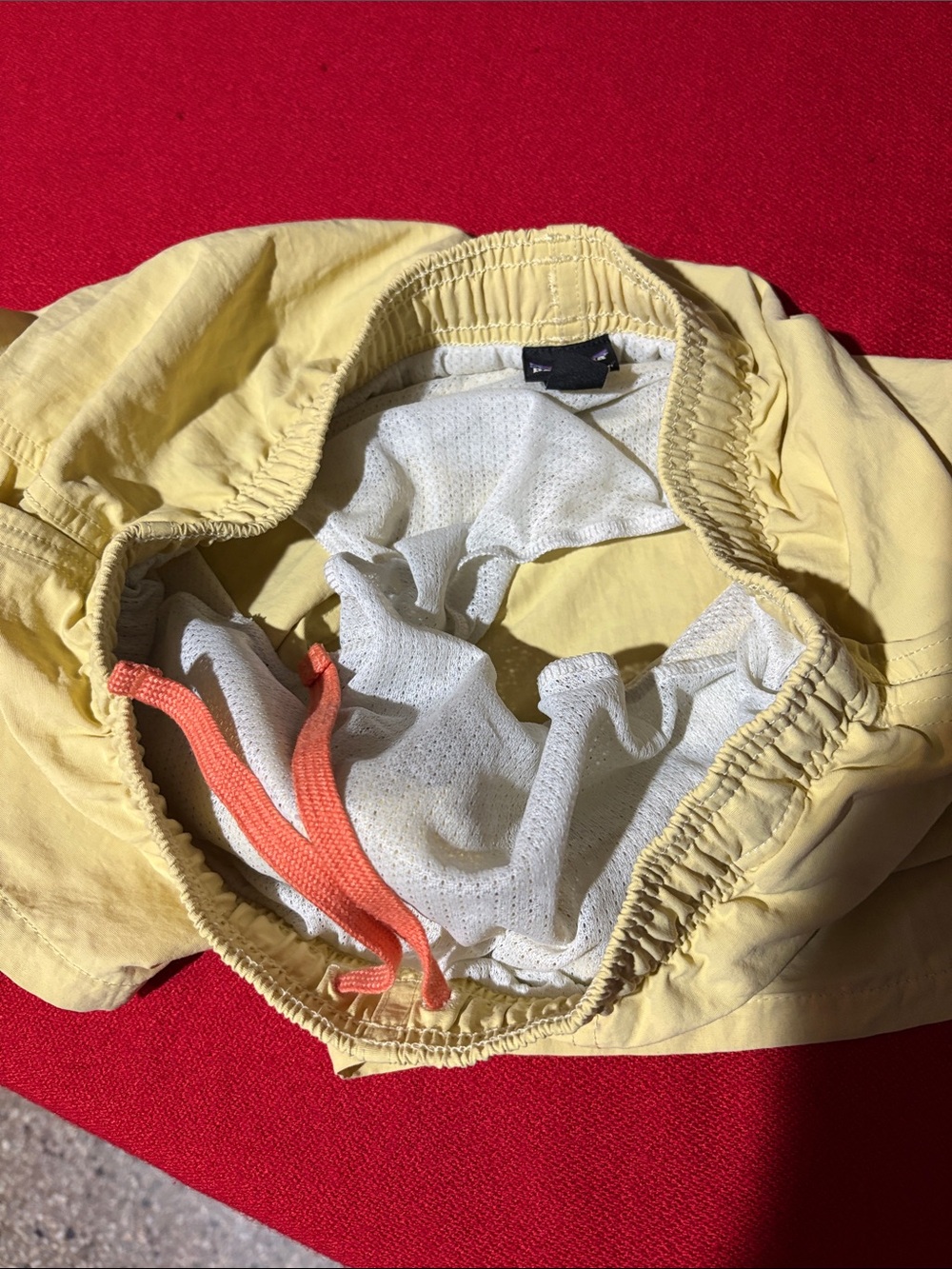 Patagonia Kids Baggies Shorts 5" Lined Milled Yellow Size XL 14 - Picture 4 of 12